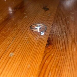 Letter T silver ring